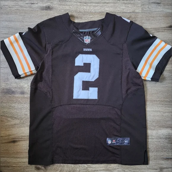 Cleveland Browns NIke On Field NfL Jersey Sz 48 Brown #2 Manziel Sewn Stitched - Picture 7 of 14